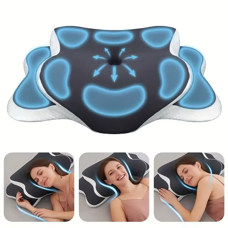 Memory Foam Orthopedic Pillow Neck Pain - وسائد من الفوم الذاكر على شكل