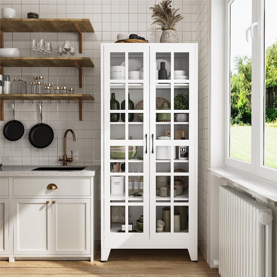 خزانة عرض بباب زجاجي مقاس 71 ب - مراجعة Kitchen وسعره