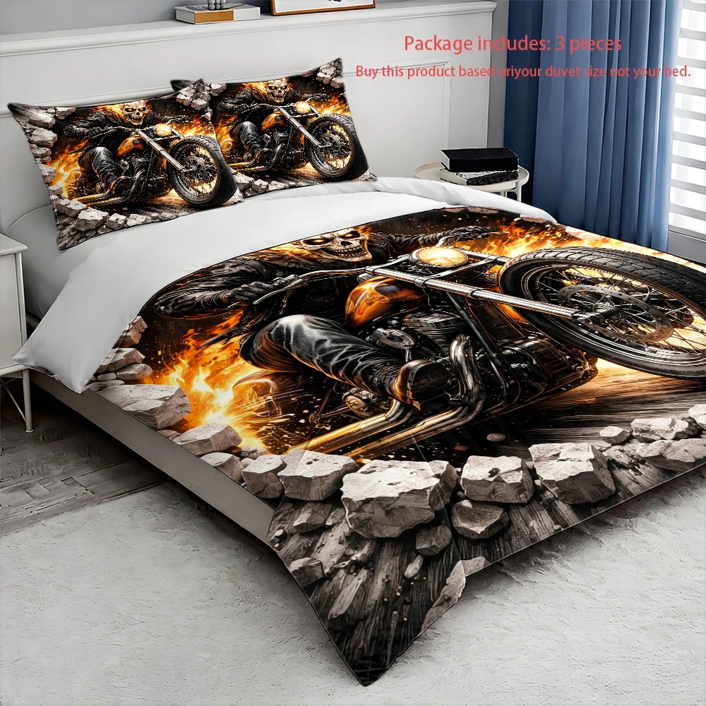طقم غطاء لحاف دراجة نارية بتصم - مراجعة Duvet Cover Sets With Zipper وسعره