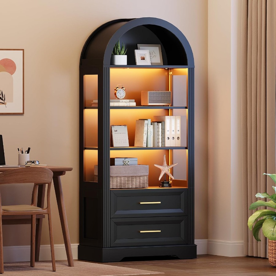 خزانة عرض، مكتبة طويلة ذات تصم - مراجعة Storage & Organization وسعره
