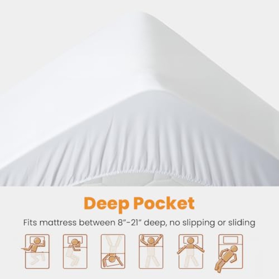 غطاء مرتبة مقاس كبير - غطاء مر - مراجعة Waterproof Mattress Protector Breathable وسعره