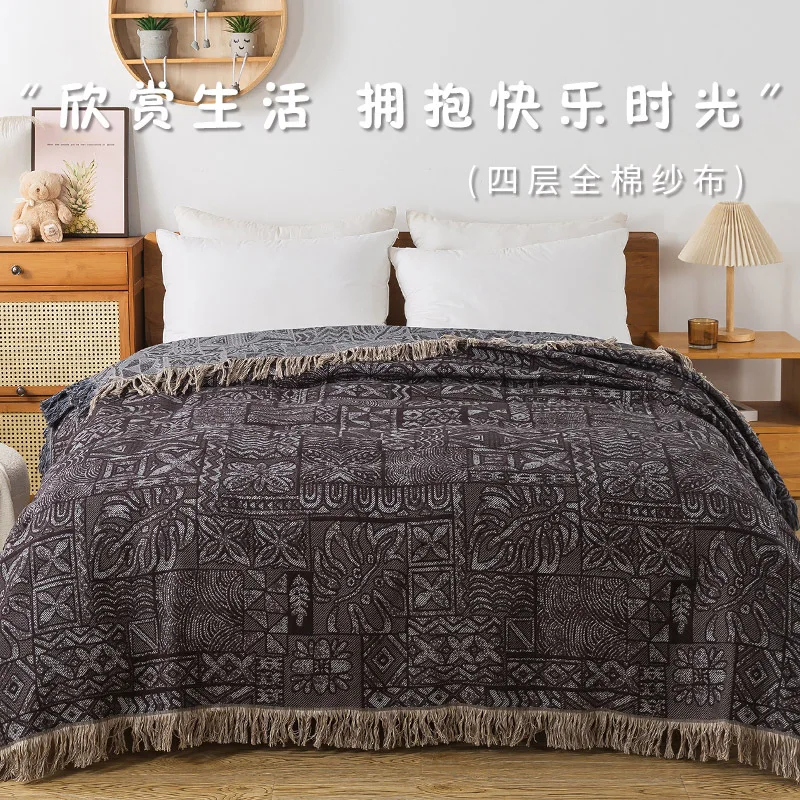 أغطية سرير قطنية من 4 طبقات من - مراجعة Muslin Cotton Bedspread وسعره