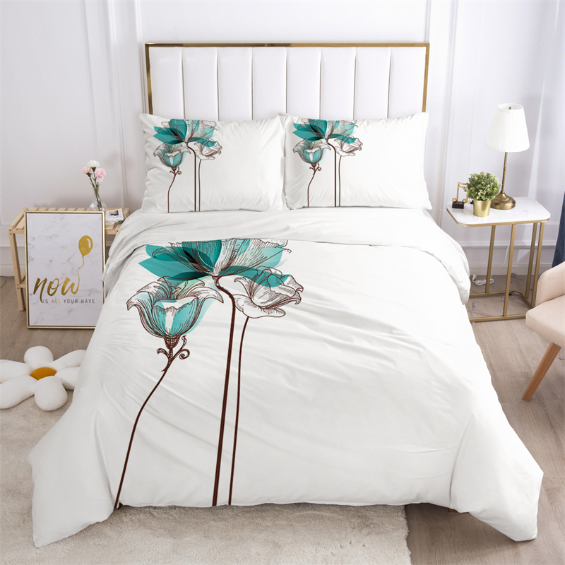 الأزهار يترك طقم سرير ستوكات ف - مراجعة Aesthetic Floral Duvet Cover وسعره